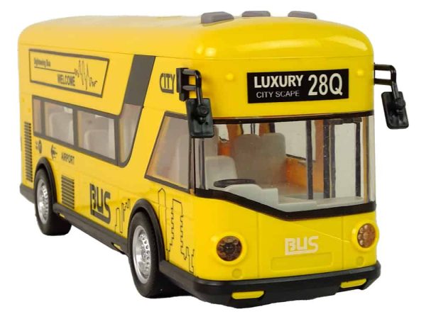 Yellow City Bus With Friction Drive 1:18