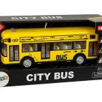 Yellow City Bus With Friction Drive 1:18