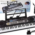 Keyboard with Microphone Musical Instrument Black