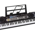 Keyboard with Microphone Musical Instrument Black