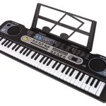 Keyboard with Microphone Musical Instrument Black