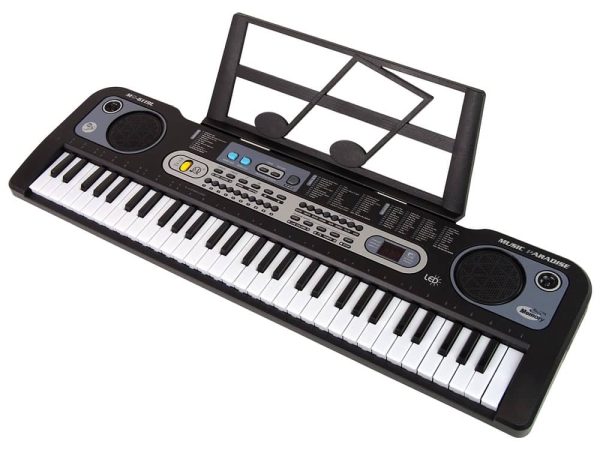 Keyboard with Microphone Musical Instrument Black