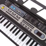 Keyboard with Microphone Musical Instrument Black