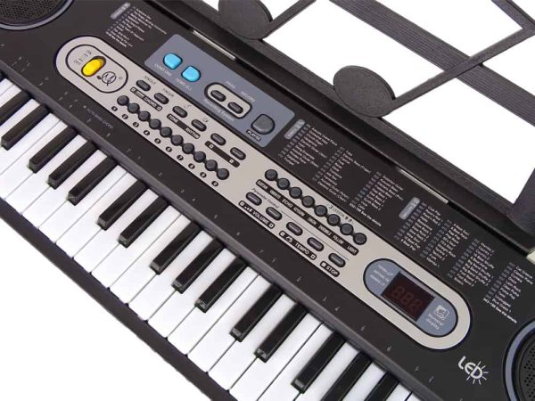 Keyboard with Microphone Musical Instrument Black