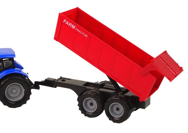 Tractor with Trailer Agricultural Vehicle Farm Blue