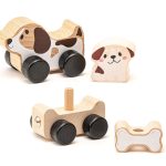 Wooden Doggie Smart Bone Toy 15443
