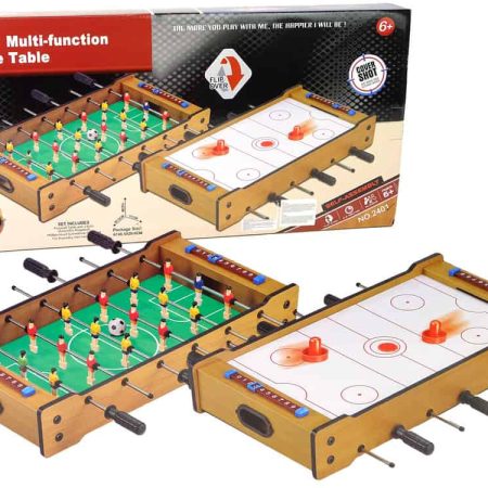 Wooden 2 in 1 Foosball table and air hockey table