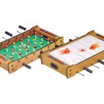 Wooden 2 in 1 Foosball table and air hockey table