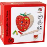 Wooden Strawberry Catch the Worm Magnetic Game