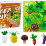 Memory Game Fruits and Vegetables Wooden