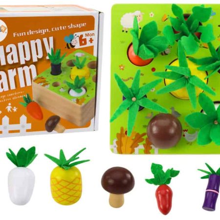 Memory Game Fruits and Vegetables Wooden