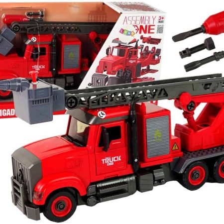 Fire Truck Fire Brigade for Unscrewing Accessories Red