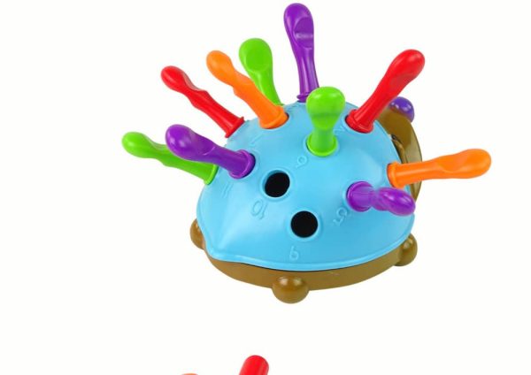 Hedgehog Puzzle Blue Colorful Spikes