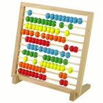 School abacus wooden colorful beads