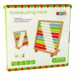 School abacus wooden colorful beads