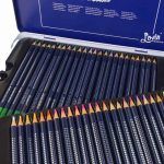 Set of 48 Watercolor Pencils Metal Container