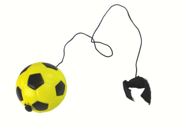 PU Football with Jojo Eraser for Bouncing, 6 cm, Yellow