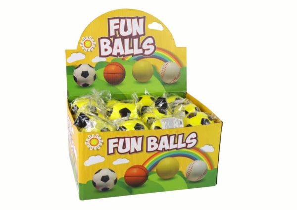 PU Football with Jojo Eraser for Bouncing, 6 cm, Yellow