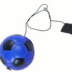 PU Football with Jojo Eraser for Bouncing, 6 cm, Blue