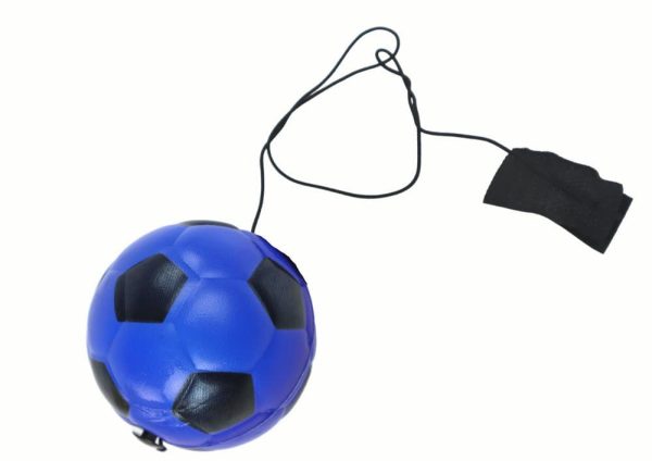 PU Football with Jojo Eraser for Bouncing, 6 cm, Blue