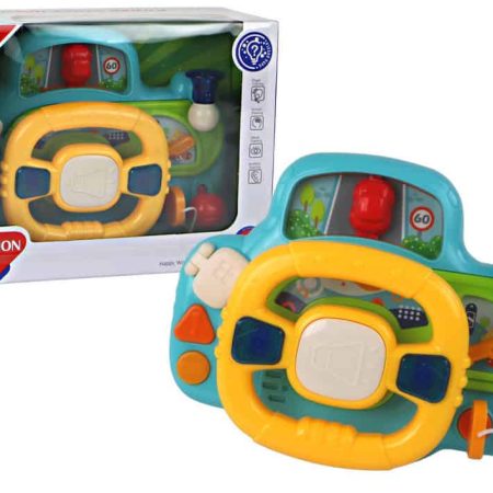 Interactive Blue Steering Wheel Driving Simulator Multifunctional