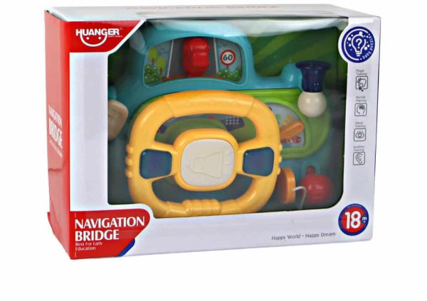 Interactive Blue Steering Wheel Driving Simulator Multifunctional