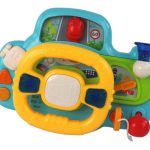 Interactive Blue Steering Wheel Driving Simulator Multifunctional