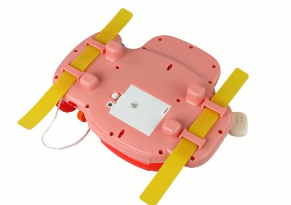 Interactive Pink Steering Wheel Driving Simulator Multifunctional