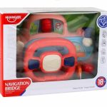 Interactive Pink Steering Wheel Driving Simulator Multifunctional