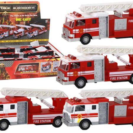 Fire Truck With Friction Drive Sound Extendable Ladder