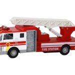 Fire Truck With Friction Drive Sound Extendable Ladder