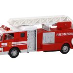 Fire Truck With Friction Drive Sound Extendable Ladder