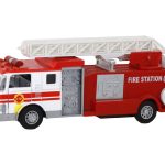 Fire Truck With Friction Drive Sound Extendable Ladder