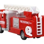 Fire Truck With Friction Drive Sound Extendable Ladder