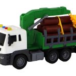 Truck With Crane Friction Drive Sounds Green Wood 1:16