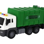 Garbage Truck With Crane Friction Drive Green 1:16