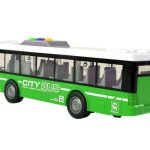 Battery Powered Bus Lights Sounds Friction Drive Green 1:16