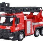 Red Fire Truck With Extendable Ladder Boom