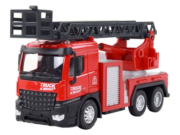 Red Fire Truck With Extendable Ladder Boom