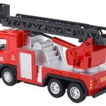 Red Fire Truck With Extendable Ladder Boom