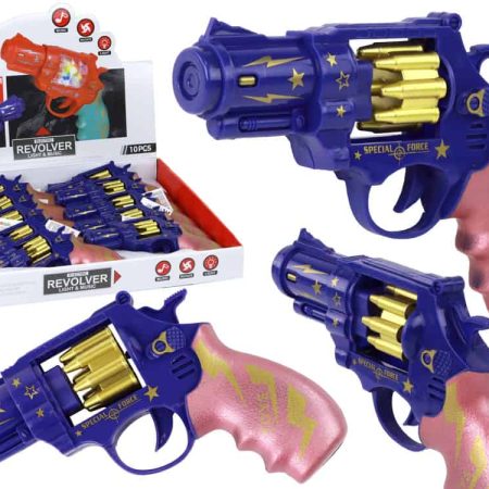 Blue and Pink Revolver Gun Weapon Sounds of Light