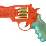 Orange Revolverpistole Lichtgeräusche