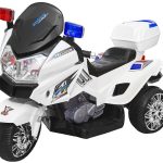 CH815 White - Electric Ride On Police Motorcycle