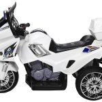 CH815 White - Electric Ride On Police Motorcycle
