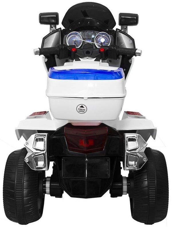 CH815 White - Electric Ride On Police Motorcycle