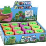 Anti-stress Toy Green Frog Jumping out of the Barrel