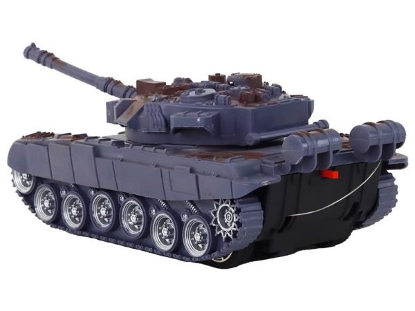 R/C Tank Remote Controlled Lights Sound Navy Blue 1:18 27MHz