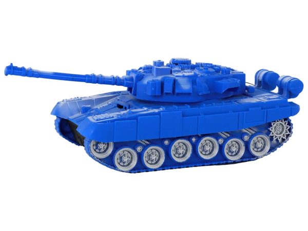 R/C Tank Remote Controlled Lights Sound Blue 1:18 27MHz