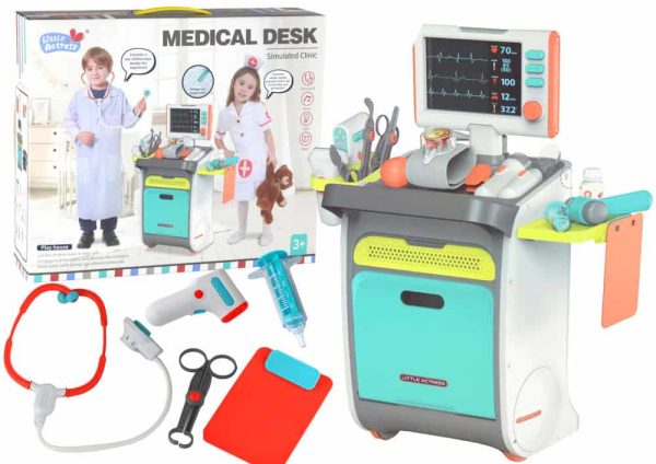Little Doctor Set Medical Trolley X-ray ECG Accessories