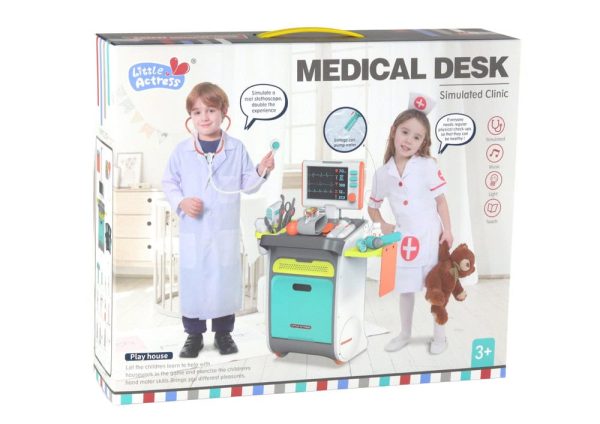 Little Doctor Set Medical Trolley X-ray ECG Accessories